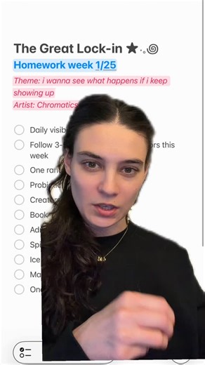 Alexa 🥀 on Instagram: "homework assignment week 4 for my ambitious baddies! If you don’t know me, hi my name is Alexa 🫶🏻 and January 1st I started making homework assignments on the internet for the ambitious girls with BIG dreams this year! I believe that we can truly accomplish anything as woman but it all starts with balance and tangible small steps every week! I break up the list with small little things and whimsy each week so be sure to follow along! #motivation #ambition #success #lock
