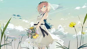 Anime Girl With Flowers Live Wallpaper - MoeWalls