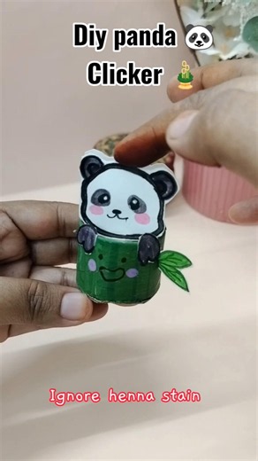 DIY panda clicker 🐼#shorts#diy#clicker#fidget toy#craft#video#