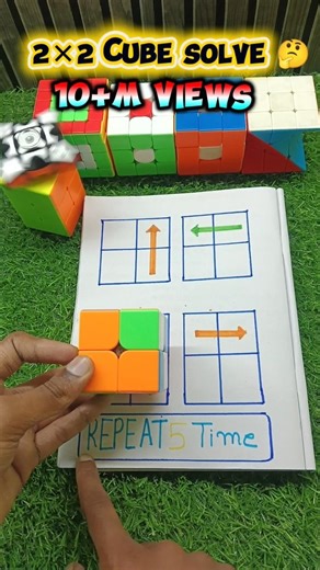 Solve 2×2 Cube Tutorial 🥶#rubikscube#cubing#shorts