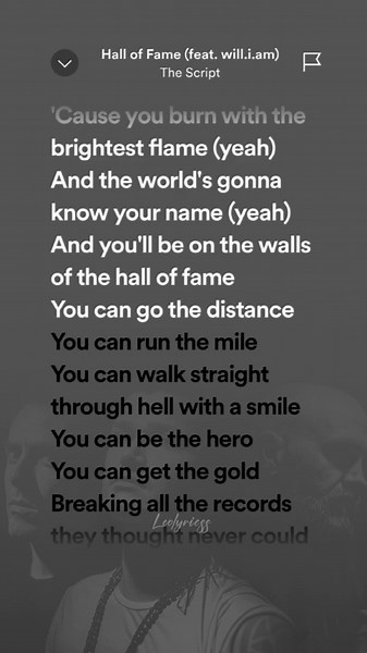 Hall Of Fame - The Script Song Lyrics