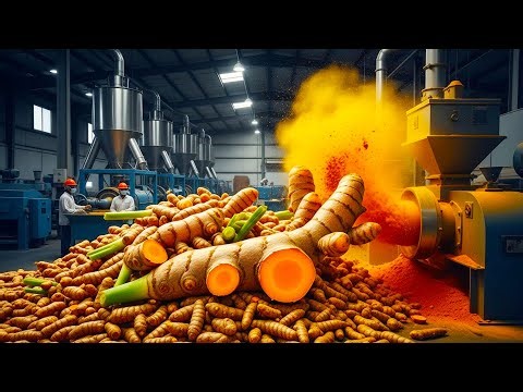From Turmeric Rhizomes to Turmeric Powder: The Complete Life-Cycle Process