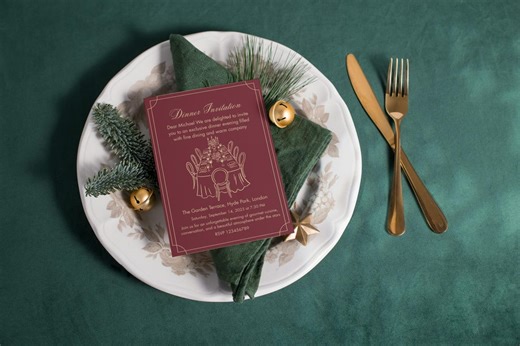 Dinner Party Invitation | Elegant Dinner Invite | Digital Printable Invitation - Etsy