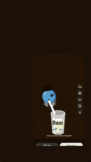 basi malah di minumnya