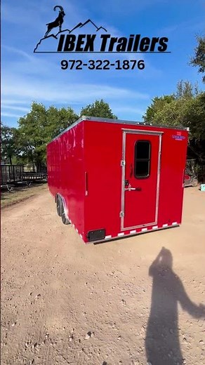 Custom True Blue Enclosed Trailer Showcase by Ibex Trailers.