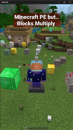 Minecraft PE but, Blocks I break Multiply #shorts #minecraft #mod
