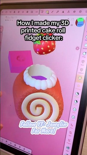 How I made a cake fidget clicker for 3D printing #3dprinting #3dprints #3dmodeling