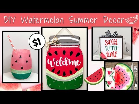 DIY Watermelon Projects 🍉 l EASY Dollar Tree DIYS l Summer Home Decor 2021