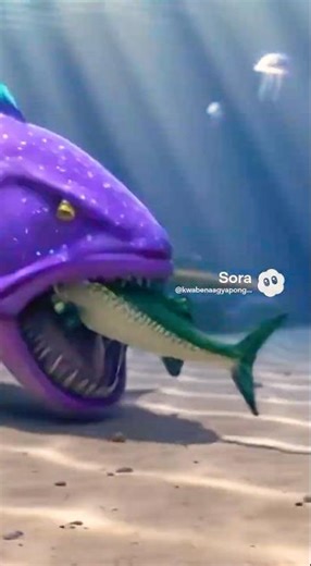 Fish eat fish 🐠 in 3D animation #comedy #funny # animations #shark