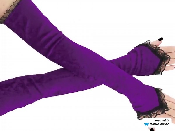 Neon Green Velvet Opera Gloves – Fingerless With Lace Frill - Etsy