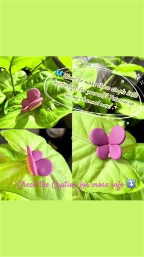 ✨Polymer Clay Butterflies, Check out my channel for the tutorial#polymerclay #clay #art #diy #craft
