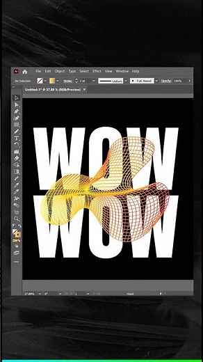 WOW Text Effect in Adobe Illustrator | Clean Typography Design Tutorial 🔥