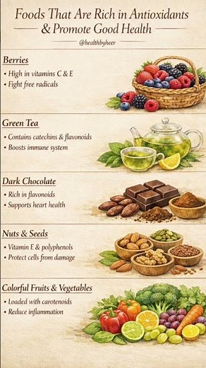 Best Antioxidant Foods for a Healthy Body 🍓🥦 | Eat Smart #healthtips #healthylifestyle #diet