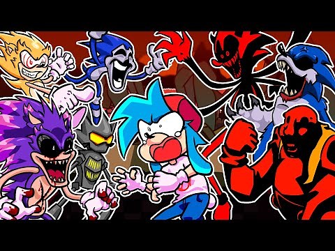 VS SONIC.EXE but Every Turn a Different Character Sings🎙 (FNF COMPILATION SONIC.EXE)