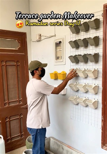 Ep351:Terrace vertical garden makeover Ramadan series Day-12 😍🪴❤️#gardenproject #flowering #plants #fyp