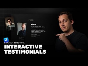 Interactive Testimonial Card Animation in Framer (Full Tutorial)