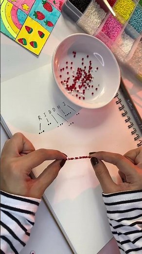 Customise Morse code bracelet☺️💖🤌🏻✨ #beadedaccessories #diy #handmade