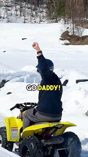 Daddy's Snowmobile Ride!