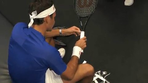 This is one of the saddest tennis videos ever.Roger Federer all by himself, taping his racket one last time before he retired 💔