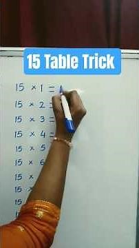 🤗 Easy trick to learn table of 15/Multiplication Table of 15/Maths tables/#shorts #shortsfeed