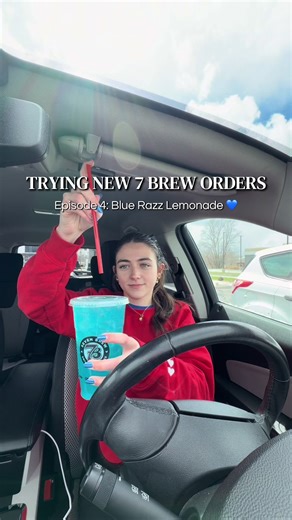 Trying a lemonade with blue raspberry, coconut, and vanilla!! 💙🥥🩵✨ #7breworders #7brewreview #lemonade