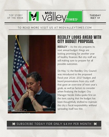 Reedley looks ahead with city budget proposal