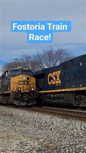 CSX Fostoria Train Race!CSX M568 & I142 Race Eastbound On Autoracks. 2/28/26