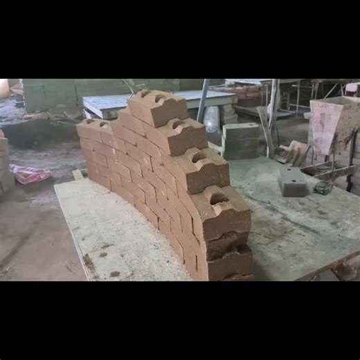 Dome House Construction with Interlocking Trapezoidal Bricks