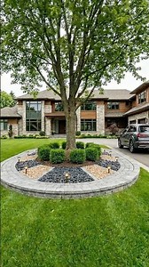 Amazing Tree Ring Landscaping Transformation | DIY Front Yard Makeover