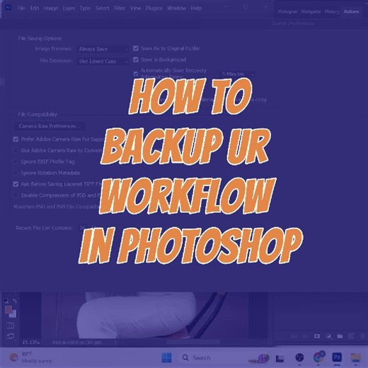 🎨💥 STOP losing your Photoshop work! If Photoshop crashes and your edits disappear 😩—this is for you. 🔐 How to back up your Photoshop workflow: ✅ Turn on Auto-Save ✅ Use smart file naming ✅ Back up presets, brushes & actions ✅ Recover and continue like nothing happened Save hours. Protect your creativity. Edit with confidence. 🚀 🔑 #PhotoshopTips #PhotoEditors #EditingWorkflow #DesignHack #CreativeProcess 🎧✨