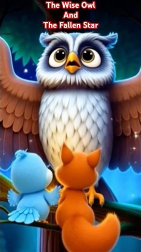 The Wise Owl & the Fallen Star 🌟🦉 | Milo and Luna’s Magical Short #Shorts #StarStory #WiseOwl