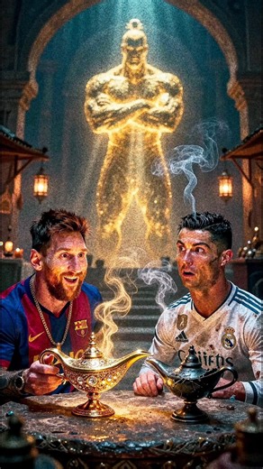 Ronaldo vs Messi: Magic Lamp or Useless Lamp?! One Wish Changed Everything😱🪔 #ronaldo #messi #shorts