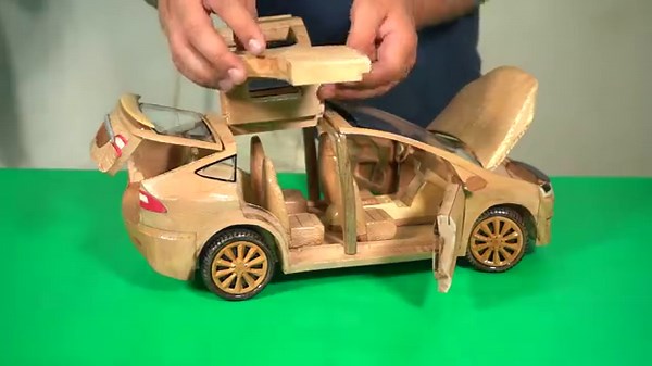 Tesla Model X woodworking magic