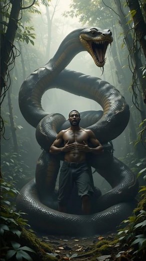 "Man Swallowed Whole by Giant Python 🐍💥 Footage!"#shorts #snake #shocking #horror