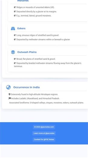 Glacial Formation and Movement processes brief overview