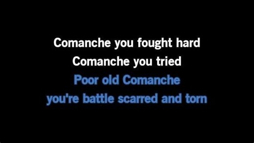 Karaoke Comanche (The Brave Horse) - Johnny Horton - CDG, MP4, KFN - Karaoke Version