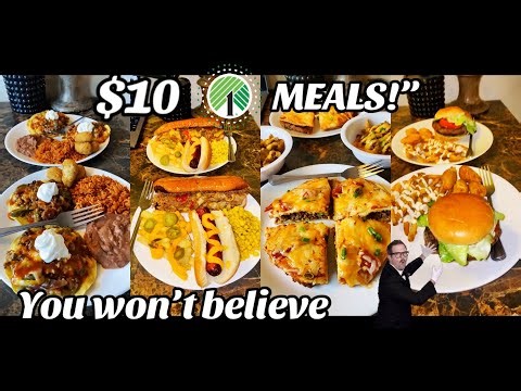 6 Cheap Meals from DOLLAR TREE for $10 or less! (27- Minute Budget Cooking ￼Challenge)