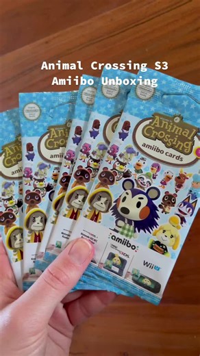Animal Crossing S3 Amiibo unboxing. Honestly nothing brings me greater joy than opening packets of cards haha #animalcrossing #acnh #animalcrossingnewhorizons #nintendo #amiibo #unboxing