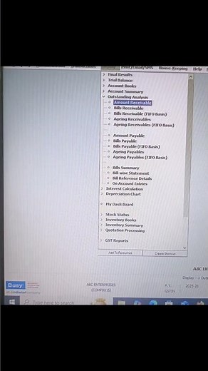 how to check payble & receivable in busy#busysoftware #busy#shortfeed