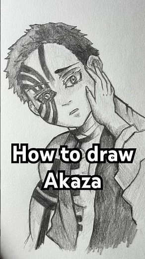 How to draw Akaza from Demon Slayer! Easy! #art #demonslayer #kimetsunoyaiba