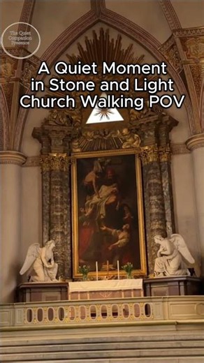 A Quiet Moment in Stone and Light Church Walking POV #mindfulwalking #relax