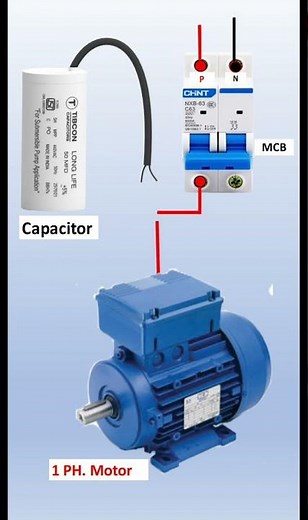 single phase motor capacitor connection diagram | capacitor connection |