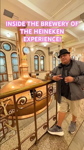INSIDE THE BREWERY OF THE HEINEKEN EXPERIENCE! #travel #amsterdam #heineken #heinekenexperience