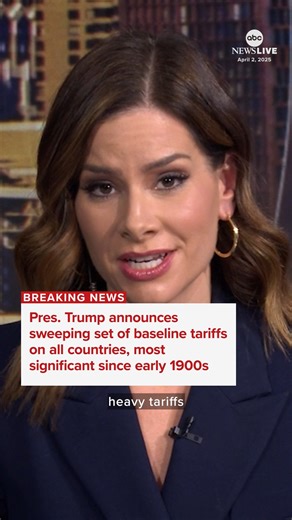 13K views · 149 reactions | ABC News' Rebecca Jarvis unpacks Pres. Trump's sweeping new reciprocal tariffs, "the most significant we've seen since the early 1900s levied on foreign countries," Jarvis tells our Kayna Whitworth. | ABC News Live | Facebook