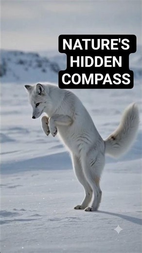 ​How Arctic Foxes Use Earth's Magnetic Field To Hunt! 🦊🧲 #shorts