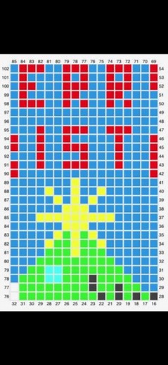 #3. Merry Christmas c2c Crochet FREE Graph Pattern by TatyanasBlankets