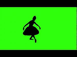 Ballet dancer silhouette green screen effect free