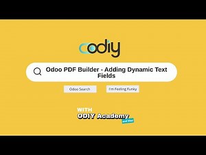 Odoo PDF Dynamic Text Fields
