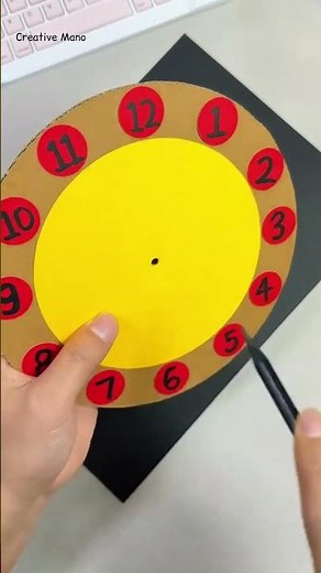 DIY Paper Wall Clock|How to make paper clock #paperclock #clock #cardboardcutout #origamipaper