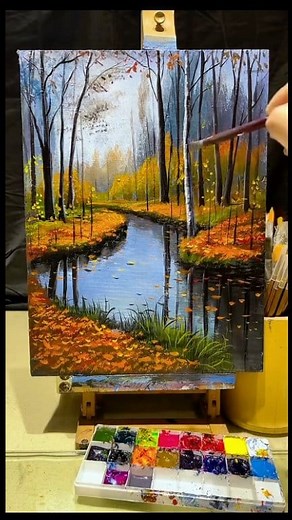 How to draw beautiful forest scenery. 🎨🖌️ . #art #nature #fb #painting #highlight | Jun Das